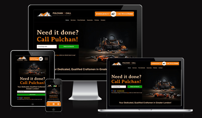 Pulchan OnCall: A friend introduced me to Roan Pulchan, a London-based handyman pursuing the trade part-time alongside his full-time job. Initially, Roan's outreach was limited to distributing leaflets locally without any digital footprint.

During our conversations, we explored transforming his side job into a reputable brand through a professional Wix website. We began from the ground up, engaging in thorough discussions to capture the essence of his services before launching his online platform.

From the outset, I managed his Google AdWords campaigns, and over three years, this strategic online presence has garnered Roan a diverse clientele, ranging from private residents to corporate entities. Today, 'Pulchan On Call' stands as a bustling, thriving business, boasting a robust team of skilled tradespeople ready to tackle any task in homes or offices across London.