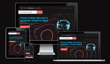Micronova Security: MicroNova Security, a cybersecurity firm, caters to small businesses, offering cost-effective measures to safeguard their data, devices, and systems. Anthony, the company's owner, commissioned a website that exudes energy and modernity, articulated through a dynamic interplay of bright and dark hues.

For MicroNova's site, I pioneered the use of a "quick response bar" that remains fixed at the bottom of the mobile display. This feature, exclusive to mobile users, streamlines communication by enabling visitors to call, send a Whatsapp message, or email the business with just one tap from the website. This innovative function turned out to be exceptionally effective, leading to an uptick in lead generation. Encouraged by this success, I began to incorporate the quick response bar into the websites of other clients, many of whom now report similar satisfaction and improved engagement.