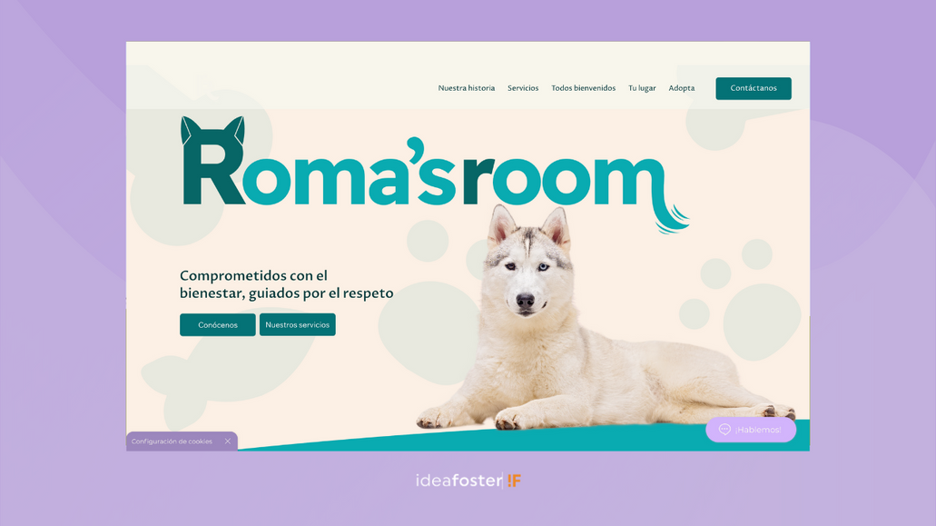 Roma's Room: We crafted the branding and landing page for Roma's Room to reflect inclusivity and warmth. Our focus was on embracing all furry companions and creating a safe space for animal enthusiasts. To enhance this welcoming environment, we employed a soothing color palette and friendly typography that invites users to explore and engage. Additionally, intuitive navigation and user-friendly design elements ensure that information is easily accessible, making it simple for visitors to find the services they need and connect with the community.