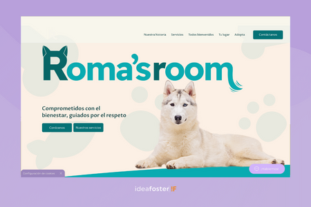 Roma's Room: We crafted the branding and landing page for Roma's Room to reflect inclusivity and warmth. Our focus was on embracing all furry companions and create a safe space for animal enthusiasts. 