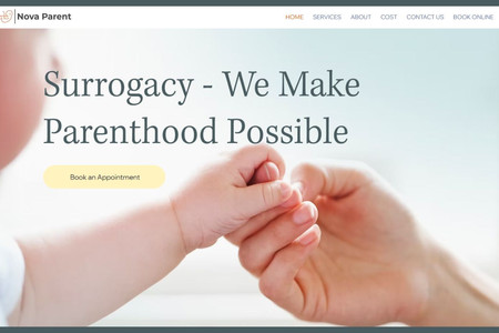 Nova Parent: The Nova Parent company specializes in surrogacy services. Completed: website redesign, unique style created, Online Booking and SEO configured. The website contains dynamic elements, social networks and a feedback form are connected. Cooperation continues.