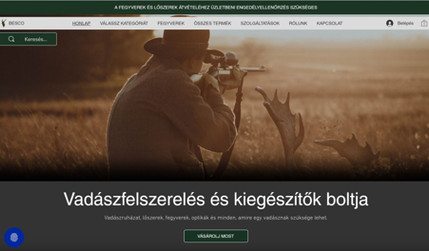 Vadászpuska - Hunting Shop: A webshop selling hunting ammunition, gear, clothes, etc.