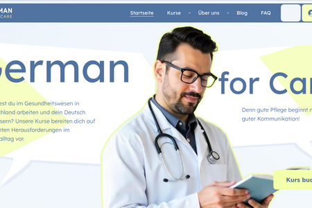 German For Care: German4Care is a bilingual web platform designed for international healthcare professionals learning German. Built from the ground up with a clear focus on structure and usability, the site combines on-demand video lessons, live group courses, and a fully integrated booking system. Developed in Wix Studio, the project features a custom logo, consistent branding, and a responsive design adapted for all devices. This project demonstrates our ability to turn early-stage ideas into fully functional, scalable digital solutions—tailored to a niche audience with precision and care. 