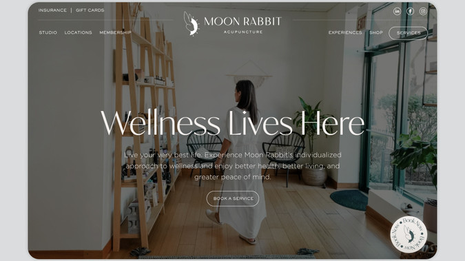 Moon Rabbit: UI, UX, Development + Copywriting for boutique wellness brand