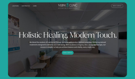 VUIM Clinic: Brand, UX + UIX, Content Strategy, Development