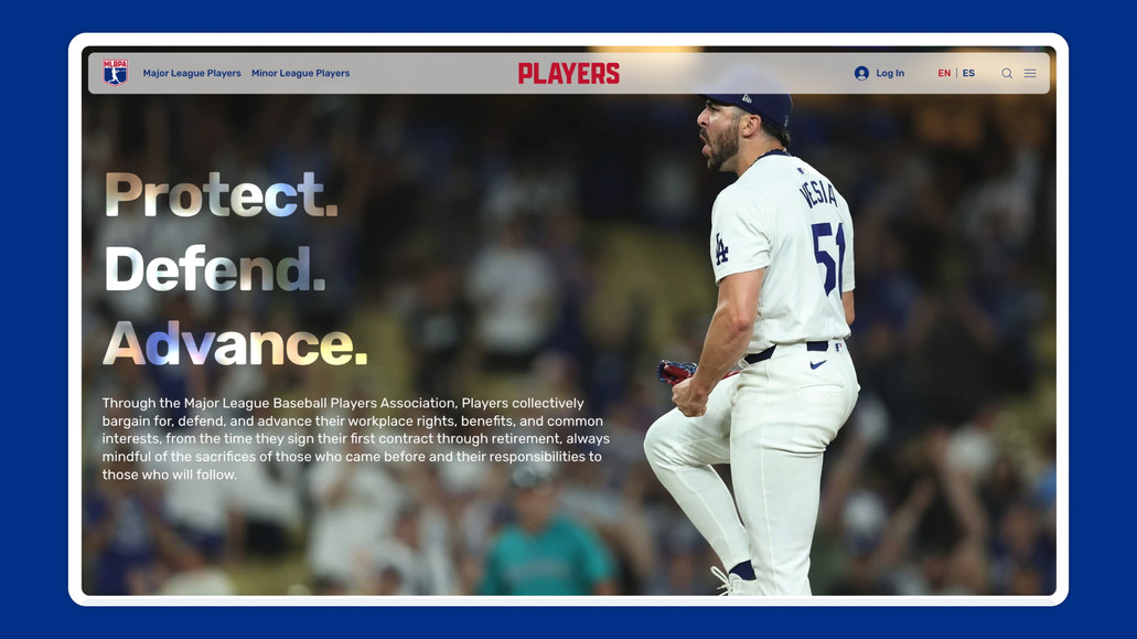 Major League Baseball Players Union: Web Design. Content Strategy. UX. Web Development.