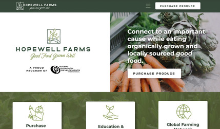 Hopewell Farms TN: A local organically grown farm came to us with the goal of modernizing their brand and logo-mark, as well as making their top-tier produce and mission more accessible through a brand new website. HopewellFarms.org is a program not only a local farm and education program, but an international non-profit that serves to develop sustainable farming practices around the world. They wanted an updated brand identity that communicated a global aspect to accompany their global mission. We were able to help add a modern look to their logo that incorporated this global network of farmers as a value through a modern globe and seedling, as well as incorporate industry appropriate ‘Fresh’ colors. 

The website build blends the storytelling aspects of a traditional website with the integrated features required to sell products, services, and subscriptions to a wide audience. The blend of these three elements makes great use of the Wix platform and the flexibility it offers to clients to integrate with outside software. HopewellFarms.org was formerly hosted under the non-profit website via Squarespace, but as their program expanded they knew that they would have to have their own online space.  

Wix has given them the ability to:
• Create external connections to Farmigo, Squareup, and Market Wagon 
• Create a lead nurturing email campaign that grants access to private video content
• Book and Conduct Seminars for their patrons 
• Collect emails of clients interested in their products and mission, and send reminders as the harvest seasons change

This project has been an awesome success for Hopewell Farms in their effort to communicate their mission and sell their organically grown produce.

