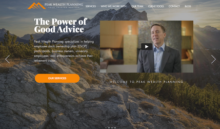 Peak Wealth Planning : A financial advisor needed to brand his business and showcase what he could offer. Peak Wealth now has over 25k visits per month, has built a great subscriber base, and has secured many new clients with portfolios $2M and up. 
