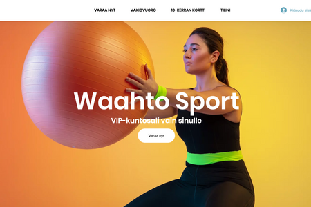 Waahto Sport: Waahto Sport was the first gym website that we did. We did an integration with Klarna payments where customers can buy private gym sessions directly from the website. 