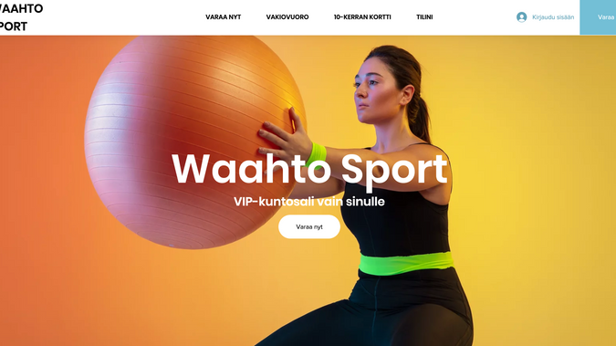 Waahto Sport: Waahto Sport was the first gym website that we did. We did an integration with Klarna payments where customers can buy private gym sessions directly from the website. 