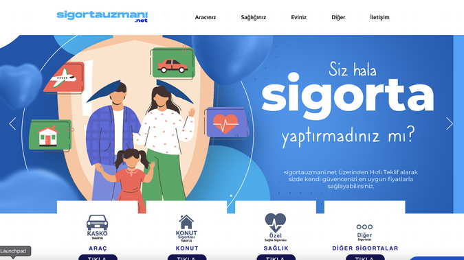 Sigortauzmani: Sigorta acentesi için müşterilerin teklif alabileceği bir website.