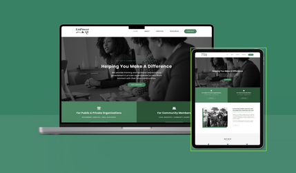EmPower All: Purpose: To design a professional brand identity and custom website with a modern, minimal look, targeting professional/ government organizations, as well the local community. EmPower All works closely and successfully in disenfranchised communities afflicted by economic barriers and violence, so it is important to build trust with their target audience through a brand built for the community, by the community.
