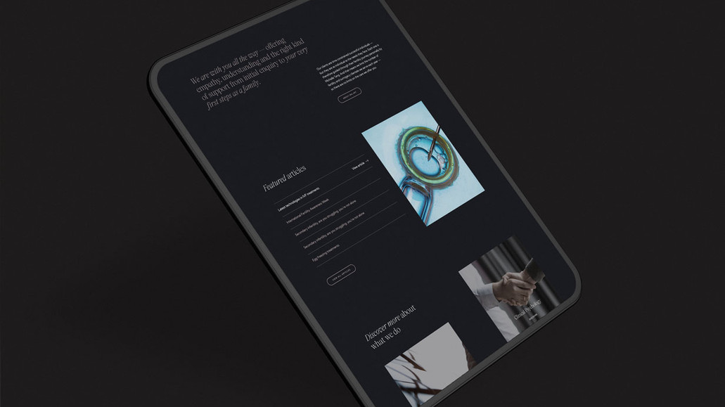 IMA ART Fertility: IMA ART Fertility is a luxury fertility and surrogacy provider based in Beverly Hills, California. We designed and built a website to showcase their unique approach aimed at HNWI. The site is built using Editor X allowing the IMA ART team to fully manage both site content and design.

We delivered: visual identity design, stationery design, social media design, user experience, content design, website design, website build, CMS training.