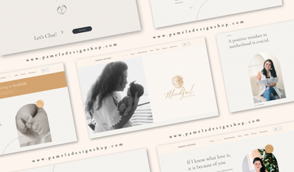 Mindful Mother: My client offers life coaching services for mothers, especially new mothers and make the entire process a lot easier and less overwhelming. 
She offers personal coaching sessions in English and Spanish which is why we translated the entire website for people who also speak Spanish. 

The entire website has a nice flow throughout the whole site, we achieved this by adding animations to the illustration I designed for her as well ass use some Wix images.

Keywords: 
Delicate, feminine, clean. 