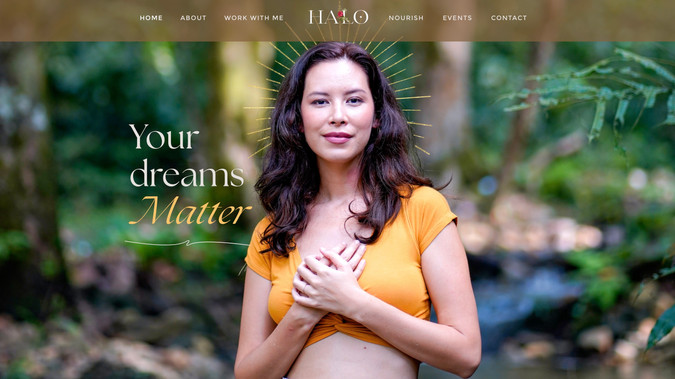 Hannah Lo: Built a dynamic website for this Women's Spiritual Mentor, complete with custom graphics, copyediting and newsletter support.