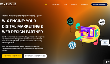 Wixengine: Our Agency website shows amazing designs with amazing effects as well as showing the amazing workflow of the website