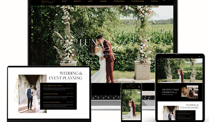 Luna Soul Events: We created this custom website for a wedding and event planner. 

She was just starting out in the business so we wanted to emphasize her unique approach and brand. 