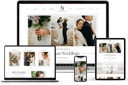 Forever by Ingrid: This site was created for a wedding and event planner in Hawaii. 

Our emphasis was on creating a story through her website of the unique tropical yet elegant events that she is known for. 
