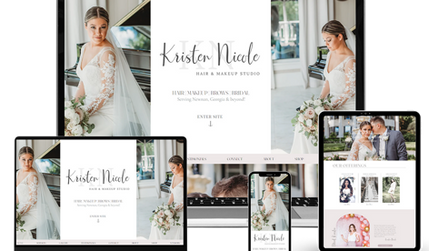 KN Hair and Makeup : This website was created for a Bridal Beauty company and highlights their clean and modern aesthetic. 

Our services also included image curation and tagline and copywriting services. 