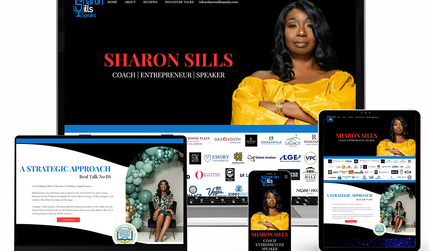 Sharon Sills Speaks: This one-page website was created for a public speaker. 

We wanted to highlight that although our specialty is wedding, beauty, and health & wellness, we are able to create sites for any industry or business. 