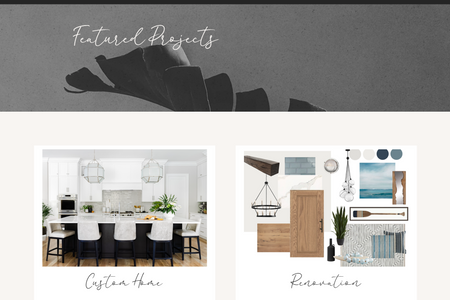 Rae Adam: For this small business website design for an interior design company, we dove headlong into the beautiful brand style of Rae Adam Design Studio, with lots of scrolling interactions that lead the reader into a pleasing web scrolling experience. 