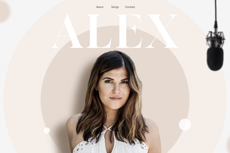 Alex Radloff: I designed this website for Alex from Vienna. She is a fantastic singer. She uses this website for lead generation and as a portfolio.