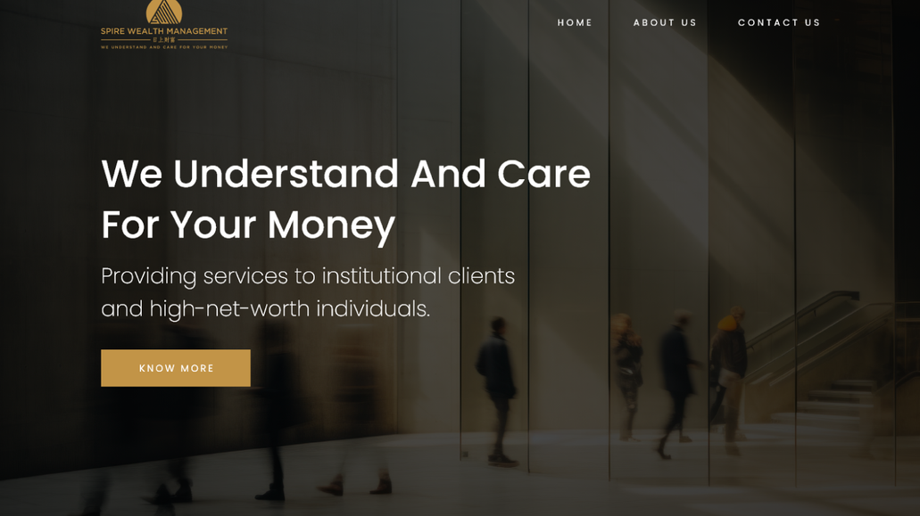 Spire Wealth: The website is created for a wealth management firm.