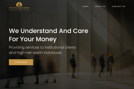 Spire Wealth: The website is created for a wealth management firm.