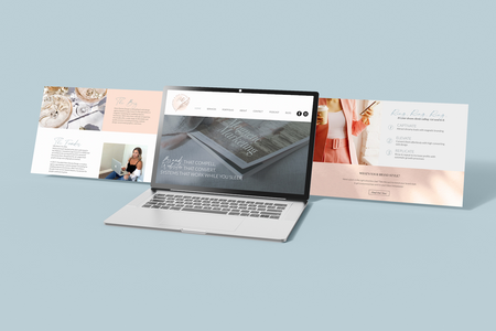 More Devine Design: We created this website for a small marketing agency that specializes in branding and website design for female-owned businesses. We honed in on their beachy branding, integrated a podcast and blog page, and set up consultation booking software.