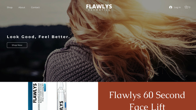 FLAWLYS: A website for our Cosmetics company Flawlys.