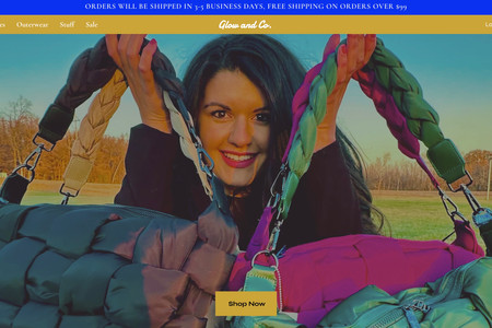 Glow and Co: Boutique website for our client Glow and Co
