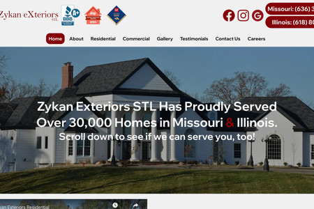 Zykan Exteriors 2024: Roofing website for our client Zykan Exteriors