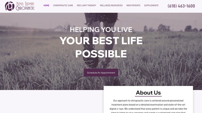 Bemis Tupman NEW: Chiropractic website for our client Bemis Tupman Chiropractic