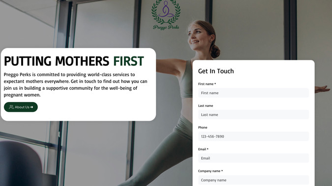 Preggo Perks: Lander page for our client Preggo Perks