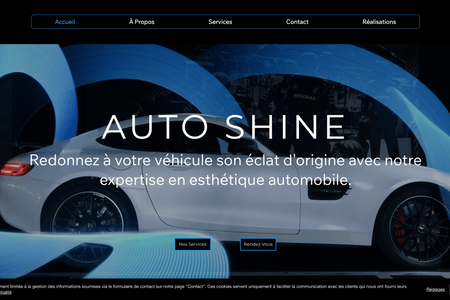 Auto Shine: On the website for Auto Shine Laurentides, I designed a sleek and professional platform focused on their automotive detailing services. The site showcases various service offerings like wax application, compound polishing, interior shampooing, engine cleaning, nano-ceramic coating, and vinyl restoration. It emphasizes the company's use of advanced techniques and high-quality products to restore and protect vehicles. The site includes testimonials to underscore the quality of service and customer satisfaction. Clear navigation and easy-to-find contact information streamline the user experience, encouraging potential customers to book services.