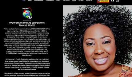 Overcomers for Life Non Profit: For Overcomers for Life Nonprofit, we developed a dedicated website that effectively communicates the organization’s mission to provide support and resources for individuals facing terminal health diagnoses. The site features an accessible layout that highlights their programs, events, and educational initiatives aimed at empowering those affected by serious health issues, particularly in communities of color.

We focused on creating an engaging user experience by ensuring mobile responsiveness and implementing SEO strategies to enhance visibility. The website serves as a platform for sharing valuable information, resources, and success stories, fostering a sense of community and encouragement among users.

This project positions Overcomers for Life as a vital resource for emotional support, education, and connection to healthcare professionals, helping to create a network of care and understanding for those navigating the challenges of serious health conditions.