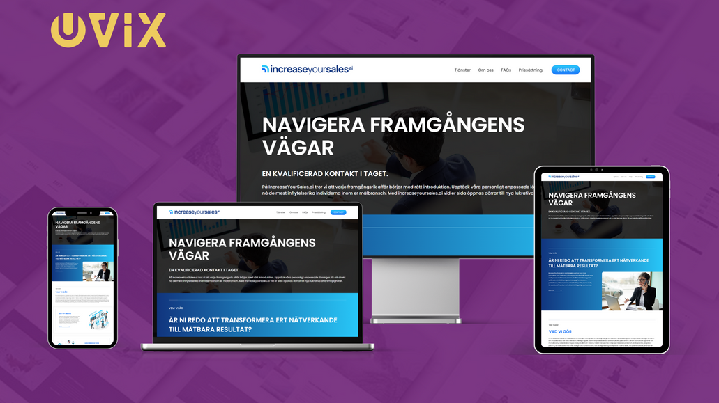 Increaseyoursales.ai: I successfully migrated the website for IncreaseYourSales.ai, a lead generation and digital marketing agency, from the Wix Classic Editor to Wix Studio. The transition to Wix Studio provides the agency with a more advanced platform that is fully responsive across all devices. The revamped website delivers a modern, user-friendly experience, aligning with their goal of showcasing cutting-edge marketing solutions. The client is thrilled with the enhanced functionality and sleek design.